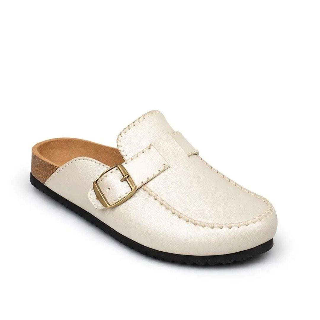Women Natural Leather Mule Wear Luvensi