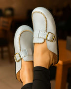 Women Natural Leather Mule Wear Luvensi