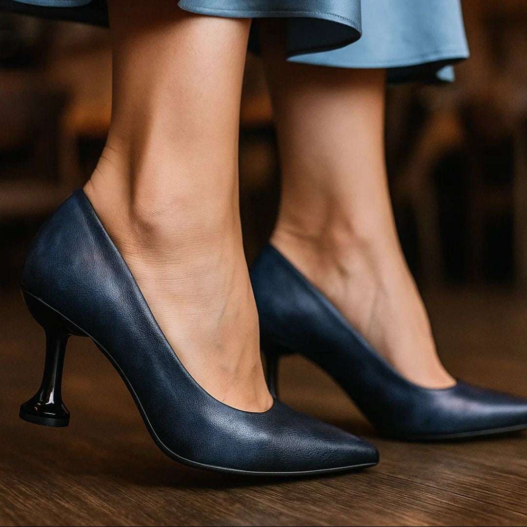 Women’s Heels Vintage Hand-Painted Patina Wear Luvensi
