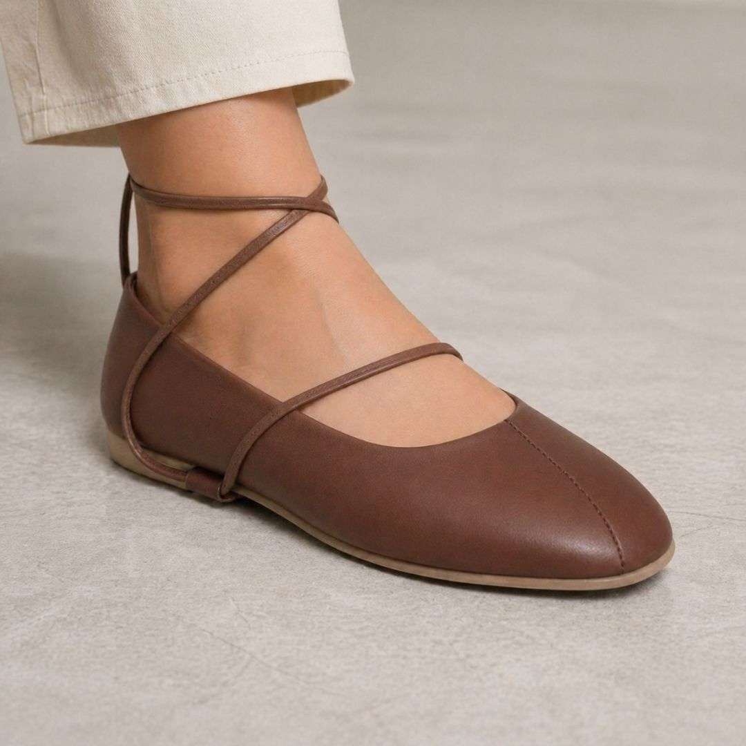 Lace-Up Ballet Flats Wear Luvensi