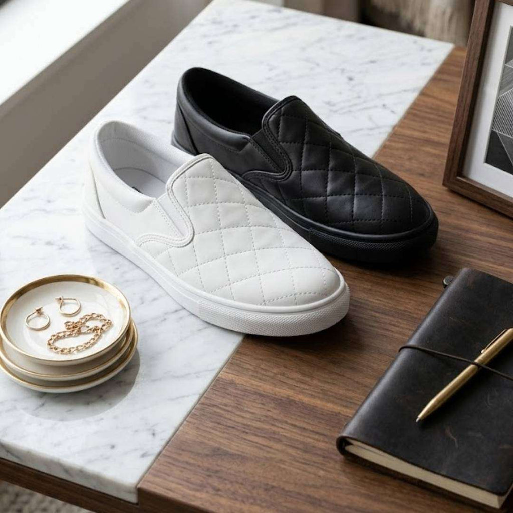 Stylish Quilted Slip-On Shoes for Women Wear Luvensi