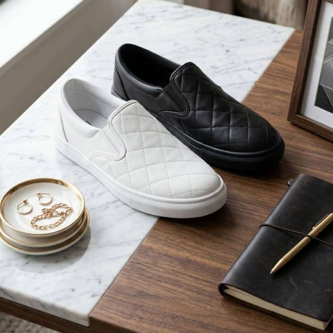 Stylish Quilted Slip-On Shoes for Women Wear Luvensi