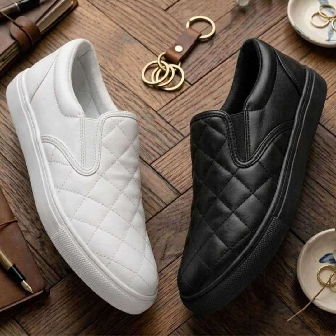 Stylish Quilted Slip-On Shoes for Women Wear Luvensi