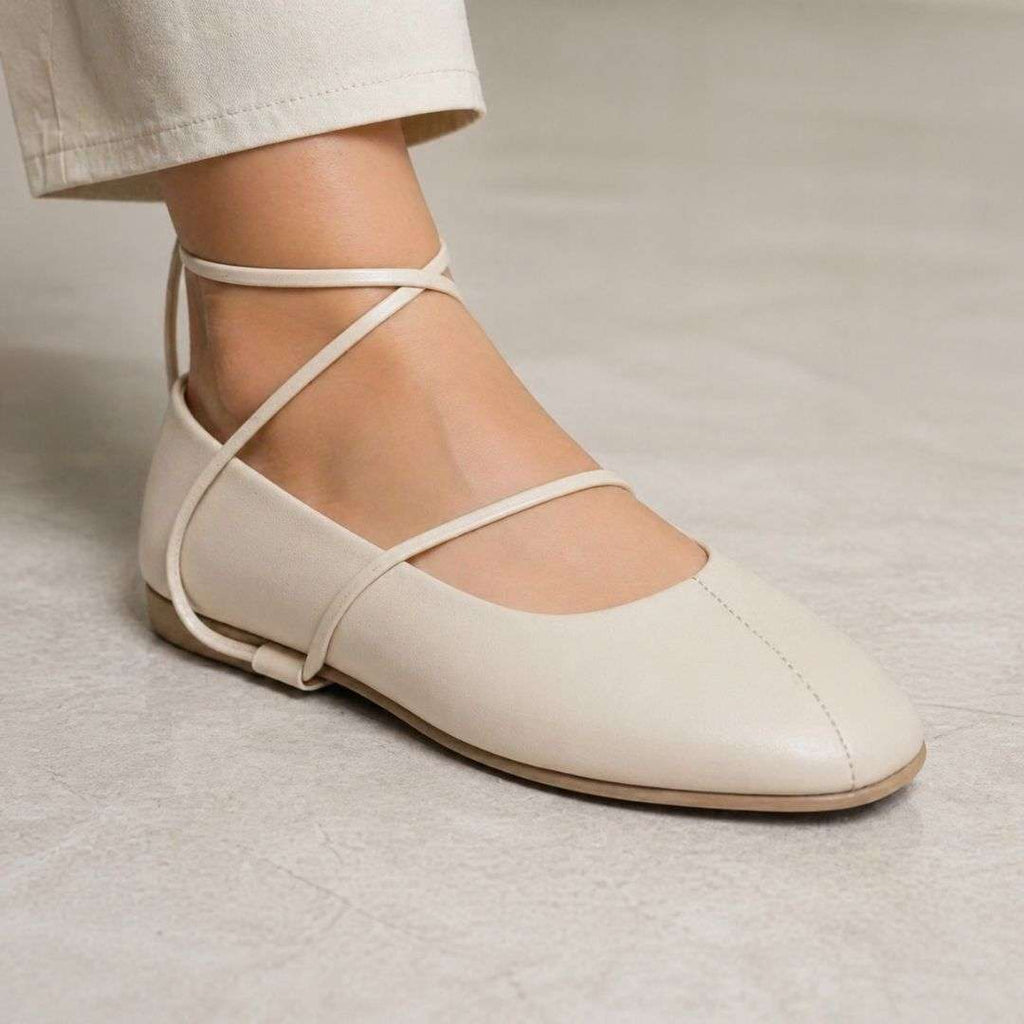 Lace-Up Ballet Flats Wear Luvensi