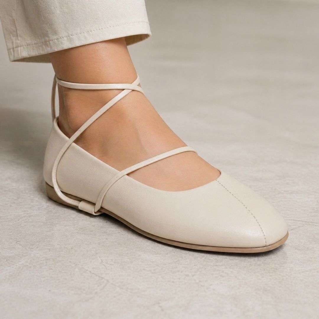 Lace-Up Ballet Flats Wear Luvensi