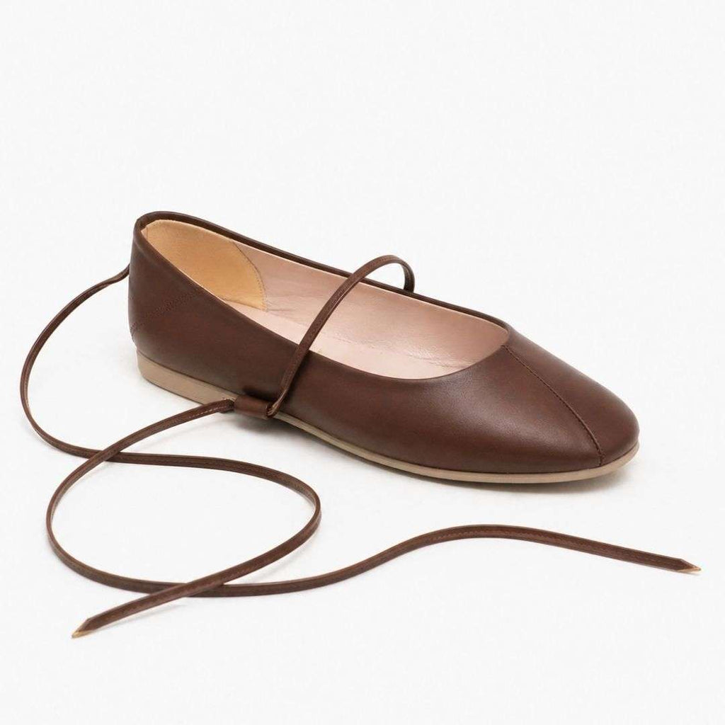 Lace-Up Ballet Flats Wear Luvensi