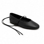 Lace-Up Ballet Flats Wear Luvensi
