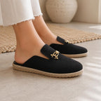 Mules with Gold Buckle