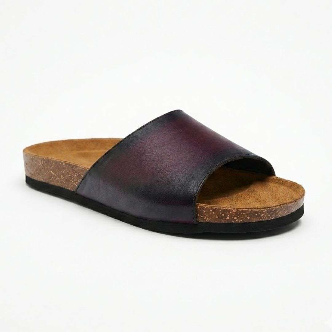 Genuine Leather Slipper Patina Edition Wear Luvensi